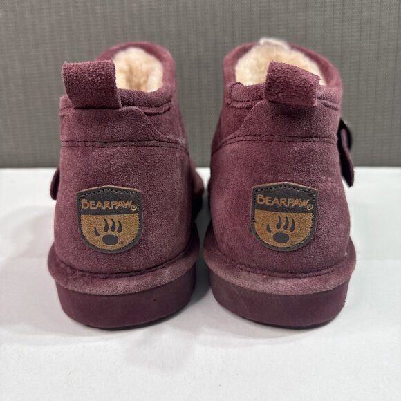 BEARPAW® Suede Petite Micro Boot Purple Women's Size 9 - Picture 3 of 8